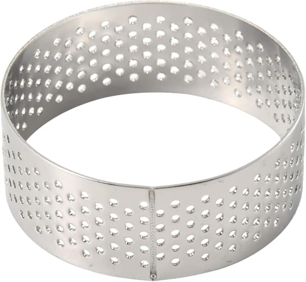 10-pakning 5 cm tertering i rustfritt stål, varmebestandig perforert kakemoussering, rund ring
