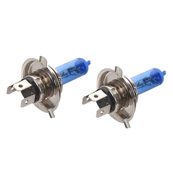 2 stk. H4 100w 6000k Hvide Bil Xenon Hid Halogen Forlygtepærer Lyslampe
