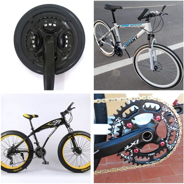 Pyörän ketjun cover Pyörän ketjun suojus musta muovinen pyöräilykammen rengassuoja polkupyörän maantiepyörän maastopyörälle
