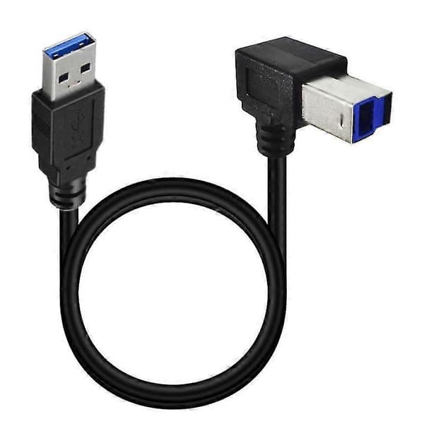 USB3.0 Kabel A Han til B Han 90 Graders Vinkel USB3.0 Printerkabel Right bend