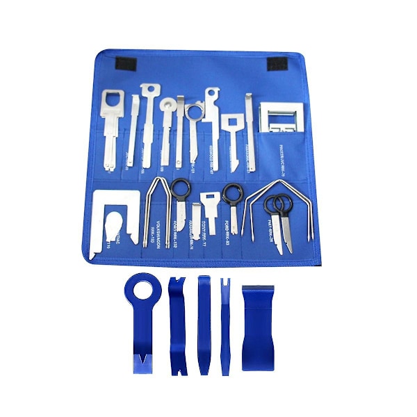 38pc Radio Removal Tools Audio Navigation Cd Player Stereo Release Door Panel Remover Kit W/5 Pc Au