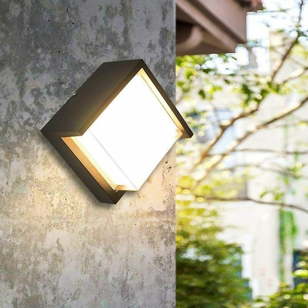 Moderne Utendørs Vegglampe Led 5w Vanntett Ip65 Antrasitt Aluminium Belysning Dekorativ Lampe For Hagegård Terrasse Nær Vegg Sti Patio V