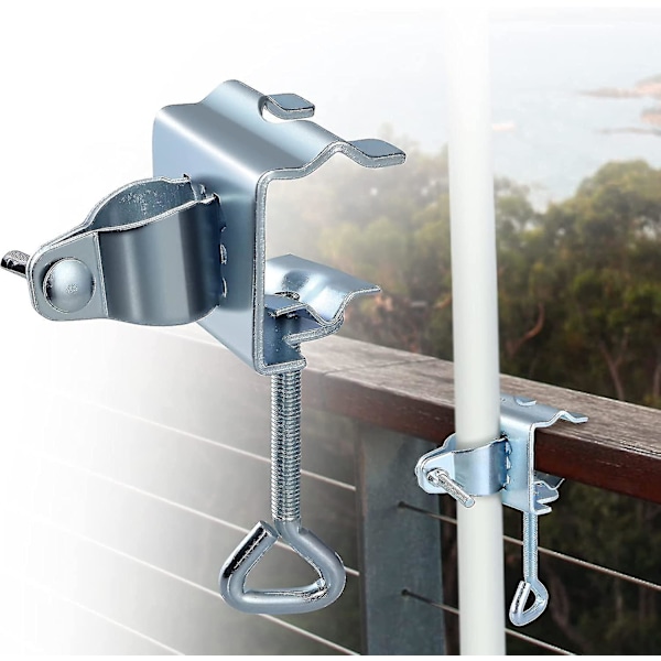 Outdoor Umbrella Stand, Deck Umbrella Clamp, Universal Umbrella Steel Fixing Holder Clamp, Beach Mount Chair Clamp Fixed Clip