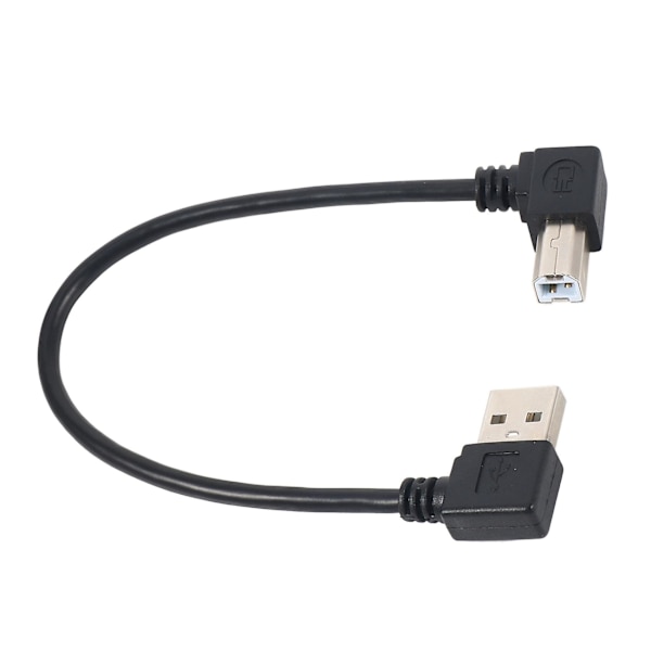 Vinklad USB 2.0 A-hane till vänster vinklad B-hane skrivar- och skannerkabel 20 cm