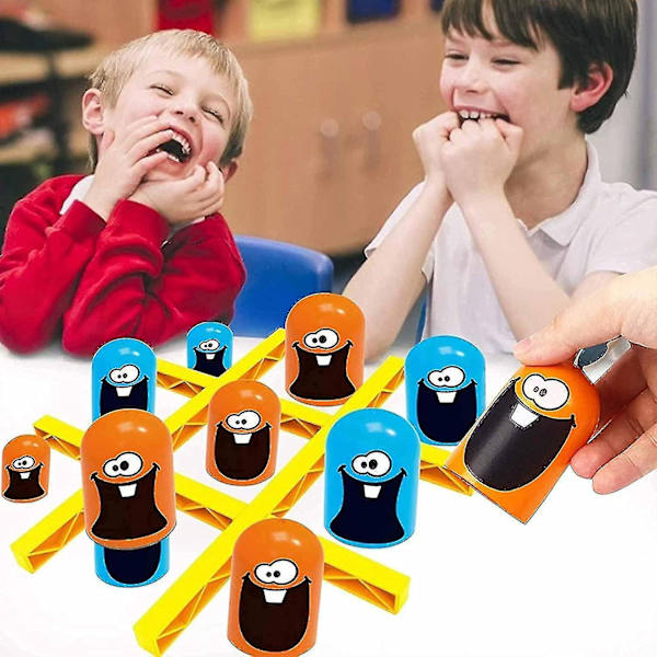 Tic-tac-toe Big Eat Small Gobble -lautapeli, vanhemman ja lapsen vuorovaikutteinen C
