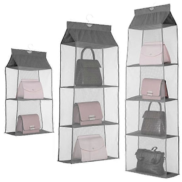 2 stk. Håndtaske Opbevaring, Sko Garderobe Organizer, Hængende Opbevaringspose, Foldbar Garderobe Organizer til Tasker
