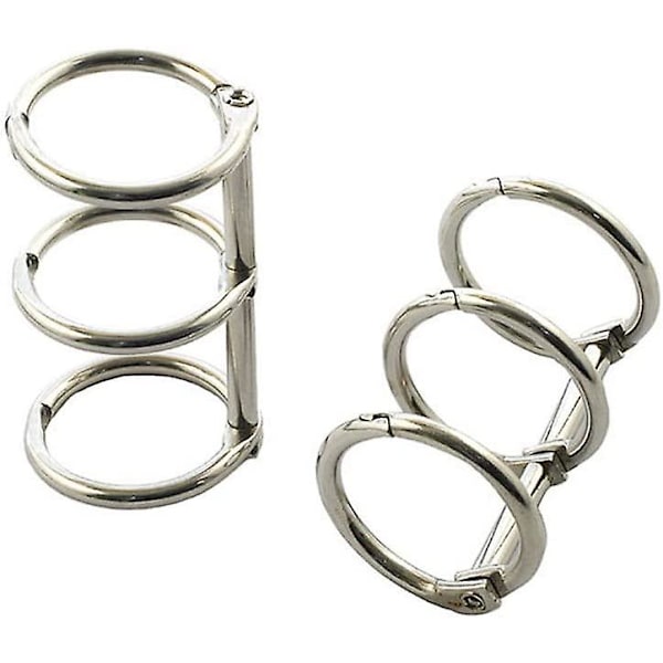 10 stk. Healwe 3-huls ringbind i metal til bøger
