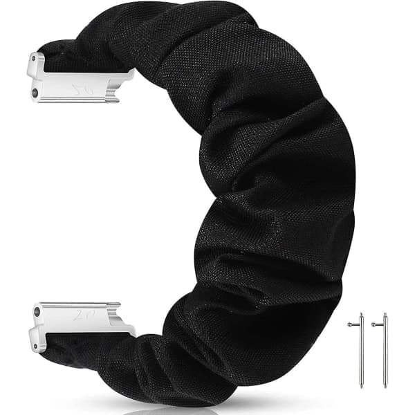 Passer til Samsung Galaxy Watch Active 2 40mm/44mm armbånd kvinner menn, feminint elastisk stretchstoff erstatningsrem