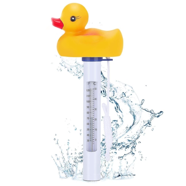 Floating Pool Thermometer, Floating Thermometer With String, Duck Style Water Thermometer For Outdoor And Indoor Swimming Pools, Hot Tubs, Spas