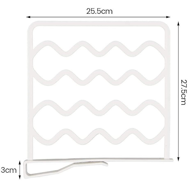 Hyllseparator Skåpsorganisationssystem Vit 4-pack Multifunktionell