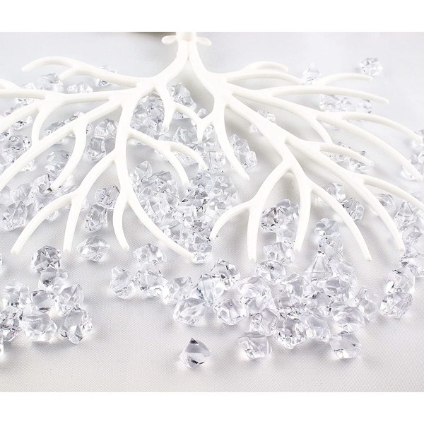 1600 st Akrylkristaller Isstenar för vasfyllnadsmaterial, bordsspridning, festfavorit, bröllopsdekoration, konsthantverk (1,5 cm,)