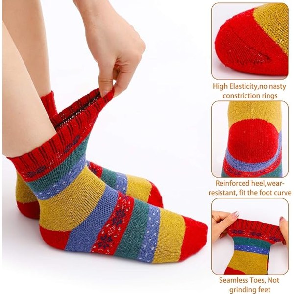 5 par vinteruld tykke sokker