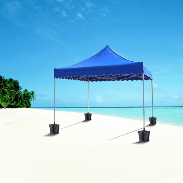 Udendørstelt med 4 pakker parasolfastgørelsessandsække - industrikvalitet Heavy Duty dobbeltsømte sandsække - 800Dpvc Oxford stof