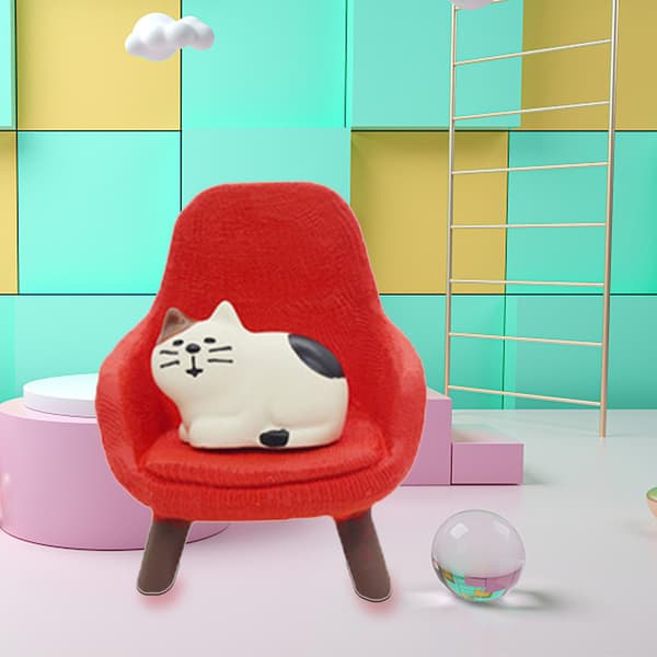 Tegneserie Kat Sofa Stol, Skrivebordsdekoration