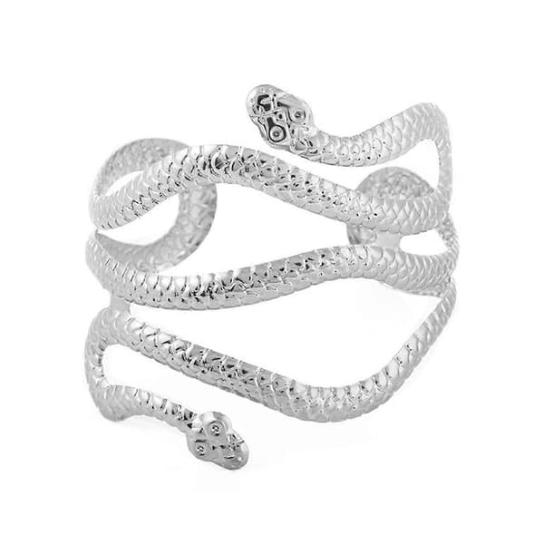 Multi Layer Coil Overarmsbånd Manchet Armringe til Piger Arm Armbånd Justerbart Silver