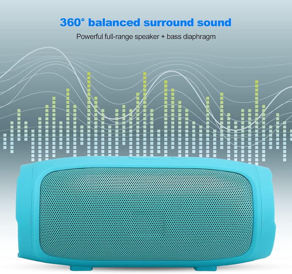Bluetooth-högtalare, portabla stereo HIFI-högtalare, multimediahögtalare med dubbelhorn, stöder U-disk uppspelning, stöder röstsamtal (Grön)