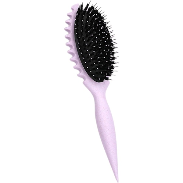 1PCS Curl Enhancing Brush All-purpose Hair Comb Defining Soft Bristles Scalp Massage Air Cushion Curly Shaping Styling Purple