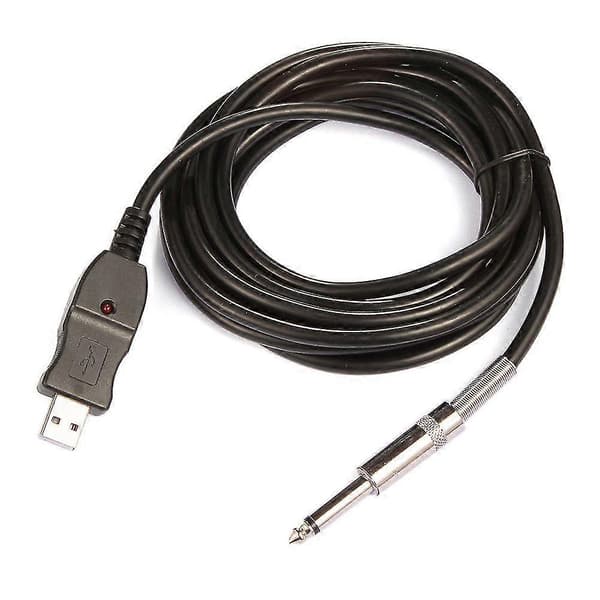 Guitar til PC USB Optagelseskabel Adapter Konverter Tilslutningsinterface 6,5 mm