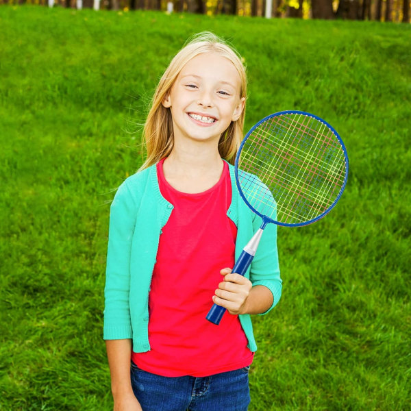 1 par badmintonracket för barn Badmintonset för barn Nylonlegering Lätt racket för barn, nybörjare, inomhus- och utomhusidrott