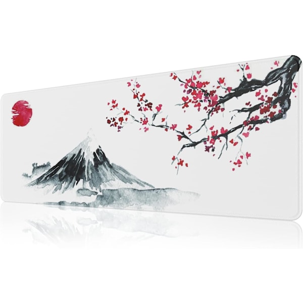 (31,5×11,8×0,12 tum) Förlängd Stor Skrivbordsmusmatta, Sydda Kanter Musmatta, Halkfri Gummibas, Tangentbordsmatta Japan Mouse Pad