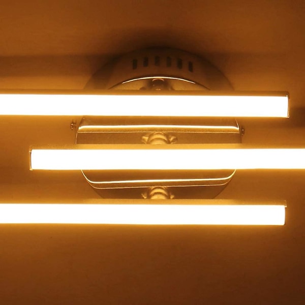 Moderne LED-loftslampe, forsænket LED-loftslampe med 3 lys, moderne loftslampe