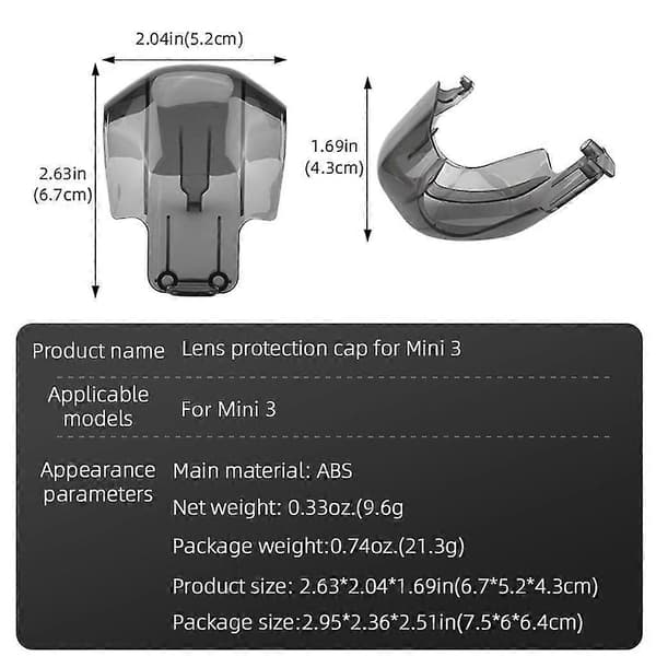 Gimbalbeskytter for DJI Mini 3 Pro Drone RC-tilbehør Linsebeskyttelse Solblender