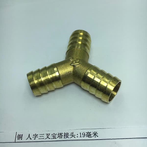 Y-stykke Messing Slangekobling 19mm