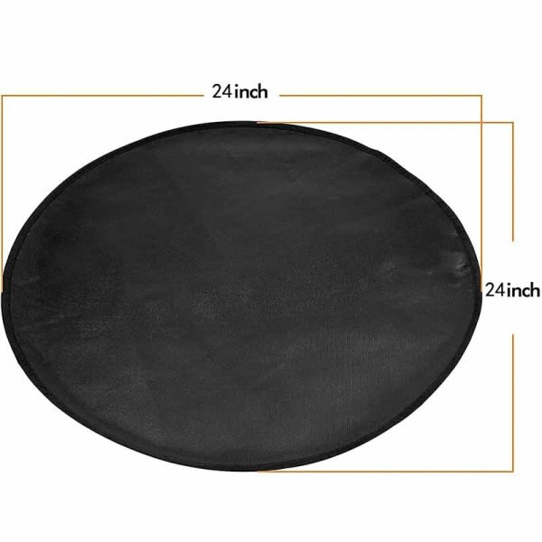 black round grill mat for deck, deck, lawn,