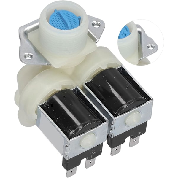 Vanninnløpsventil, Universal AC220V-240V Erstatningsventil for Vanninnløp Dobbelthode for Vaskemaskiner for Automatiske Vaskemaskiner