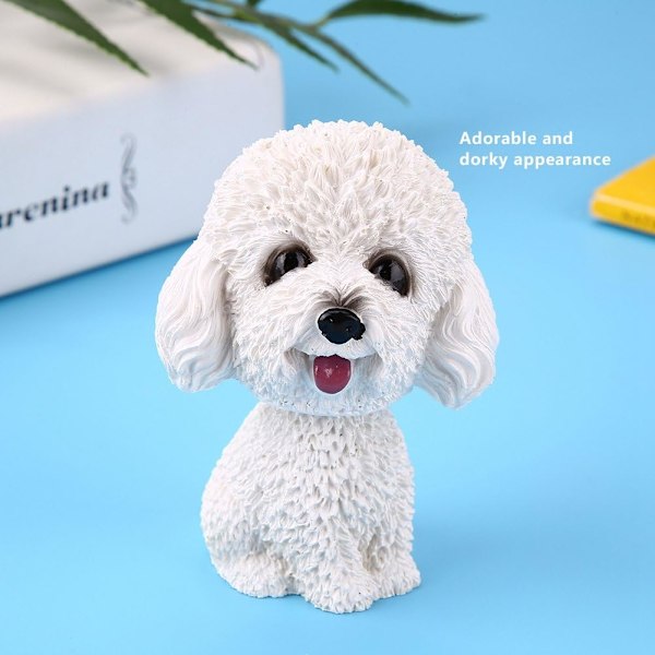 Bilindretning Hund Dekoration Teddy Hund Bil Nikkende Hund Dukke Ornamenter, Figur Figur Simulering Rystende Hoved Hund Dekor Bobble-Head Legetøj