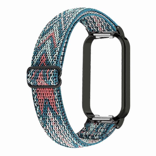 Justerbart klockarmband i elastisk nylon för Redmi Band 2, andningsbart armband för smartklocka Multicoloured B