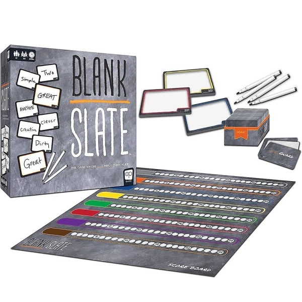 Blank Slate-brætspil Spillet, hvor store sind tænker ens | Sjovt familievenligt ordforenings-festspil