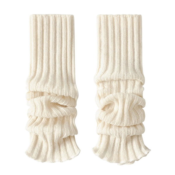 1 par benvarmere sokker   Passer til høye elastiske strikkevarer Langtidsbruk Dekorer Hold varmen Komfortable kvinner Ekstra lange tunge slouch bomull H Beige One Size