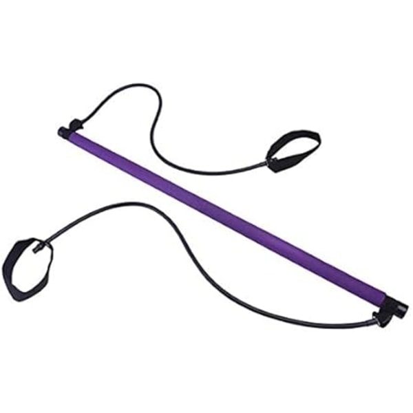 Pilates Bar Set, Bärbar Yoga Pilates Stick med motståndsband fotögla, Fitnessutrustning för Stretch Sculpt Twisting