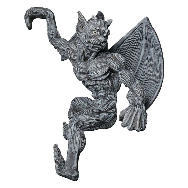 Gargoyle prydnad hem väggkonst hängande harts gargoyle prydnader utomhus trädgård prydnad dekor