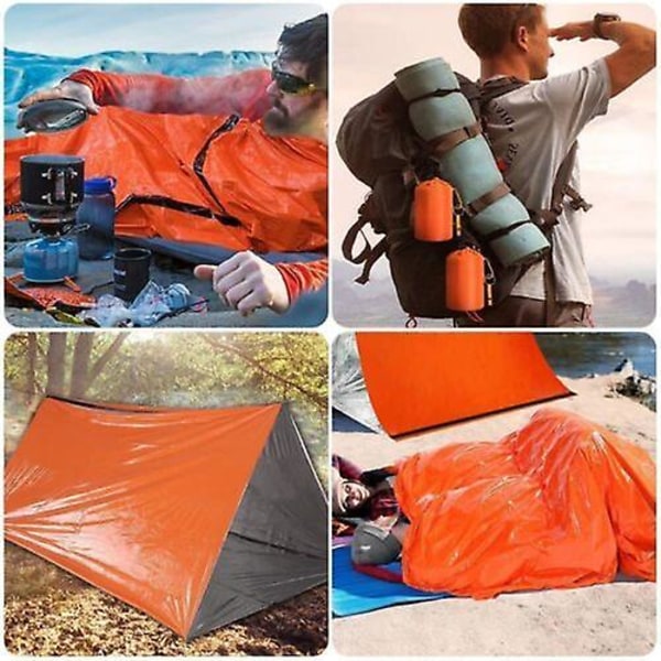 2-pack nödsovsäck Thermal vattentät Camping Survival Travel Outdoor