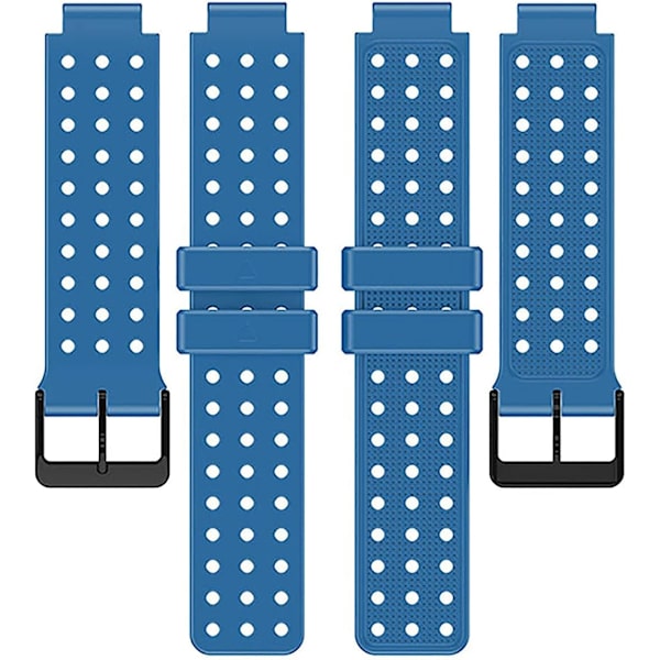 Silikone Rem til Garmin Approach S20 Ur - Rem til Garmin Forerunner 220/230/235/620/630/735XT/235 Lite/Approach S20/S5/S6 Smart Ure blue