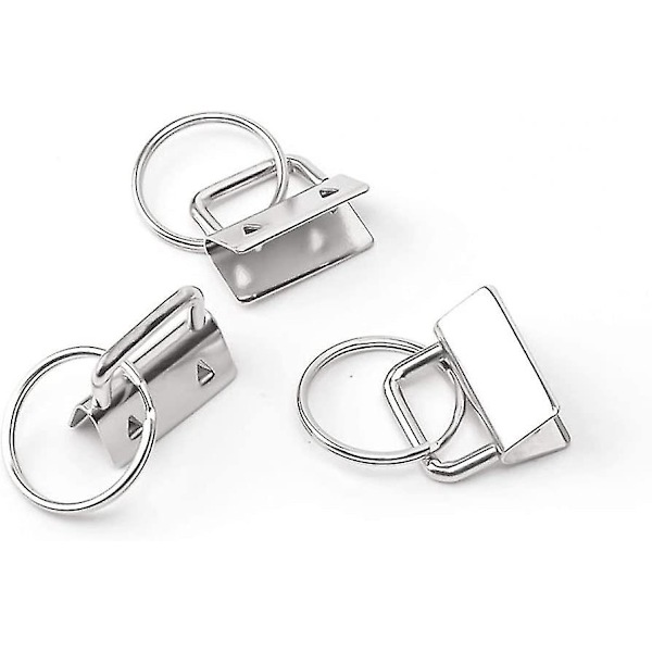 30 stk. nøglering hardware, 25mm snor blanks klemme spænde vedhæng, armbånd