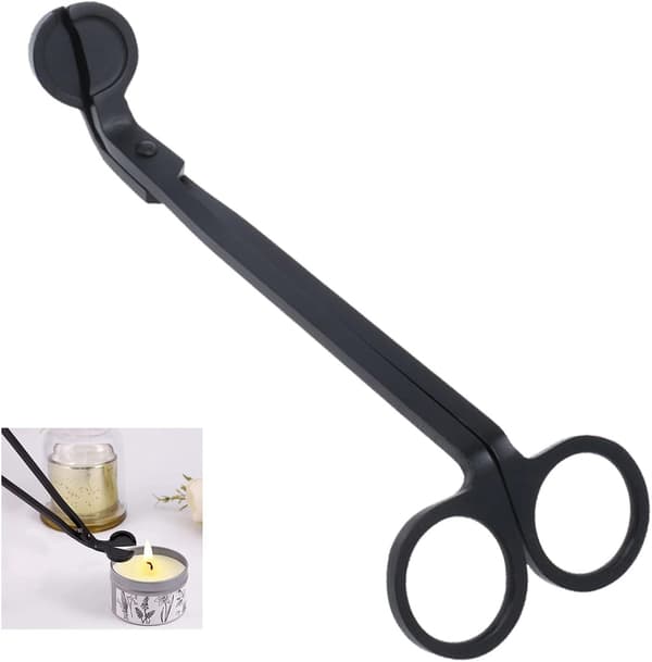 Sort Candle Wick Trimmer, Wick Saks, Rustfri Stål Candle Wick Cutter