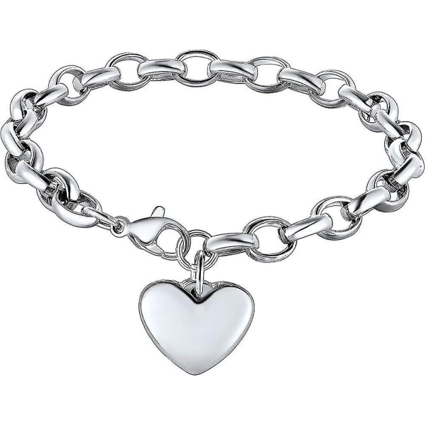 Charm Armbånd til Kvinder Mænd, Rustfrit Stål/18k Guldbelagt/Sort 22cm Anker Gave