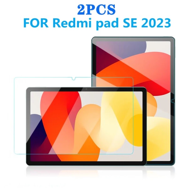 2 stk hærdet HD skærmbeskytter til Xiaomi Redmi Pad SE 11 tommer 2023 beskyttelsesglasfilm
