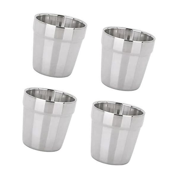Modern mugg i rostfritt stål, kaffekopp, ölmugg - 4 delar