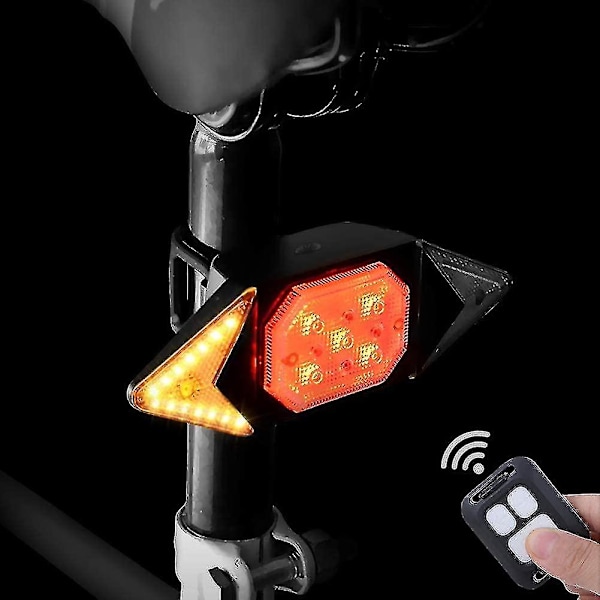 2024 Cykellygter med fjernbetjening trådløs baglygte blinklys cykelcykellys Stro