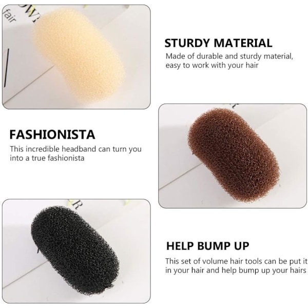 3 stk. Volume Hair Increase Pad Clip Hair Padding Hair Clamp Hair Barrettes Maker Tool Hairpins Hair Accessories