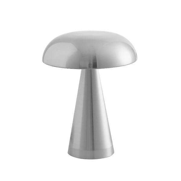 Mushroom Lamp Led Bar Table Lamp Light Luxury Hotel Cafe Outdoor Table Lamp Bedside Lamp USB Charging Night Light - Silver