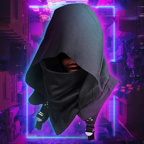 Rogue Cowl Middelalderhette Rogue Knight Cosplay Rogue Rollespill Black