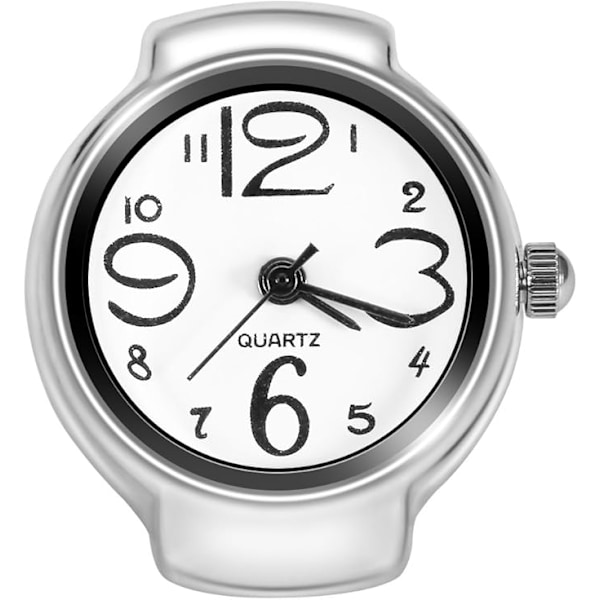 Ring Watch,  Finger Ring Watches Fashionable Women Men Quartz Analog Round Finger Ring Love Watch Finger Ring Watches for Men Women (Black)