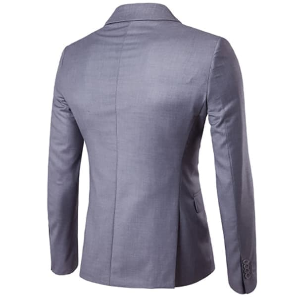 Lättviktsblazer för män med en knapp, smal passform, grå gray L