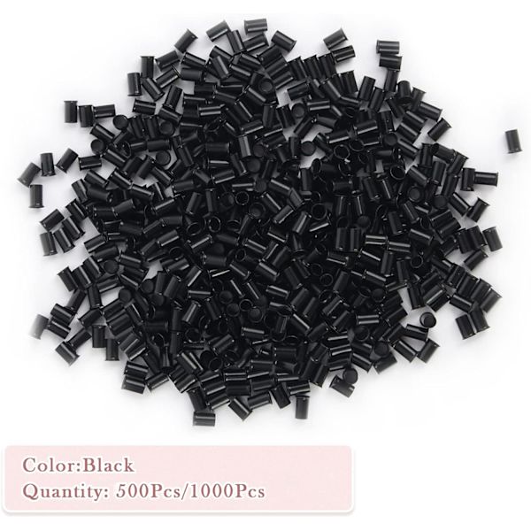 3,4 mm Microlink Perler Uden Silikon Kobber Rør Perler Låse Micro Link Ring til Hårextensions (1000 stk)