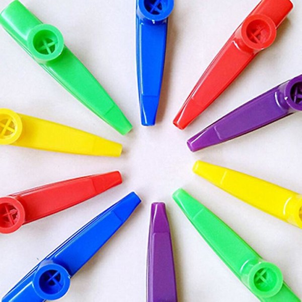 Kazoos musikkinstrumenter i plast med Kazoo-fløytemembraner for gave, premier og festgoder 5 C
